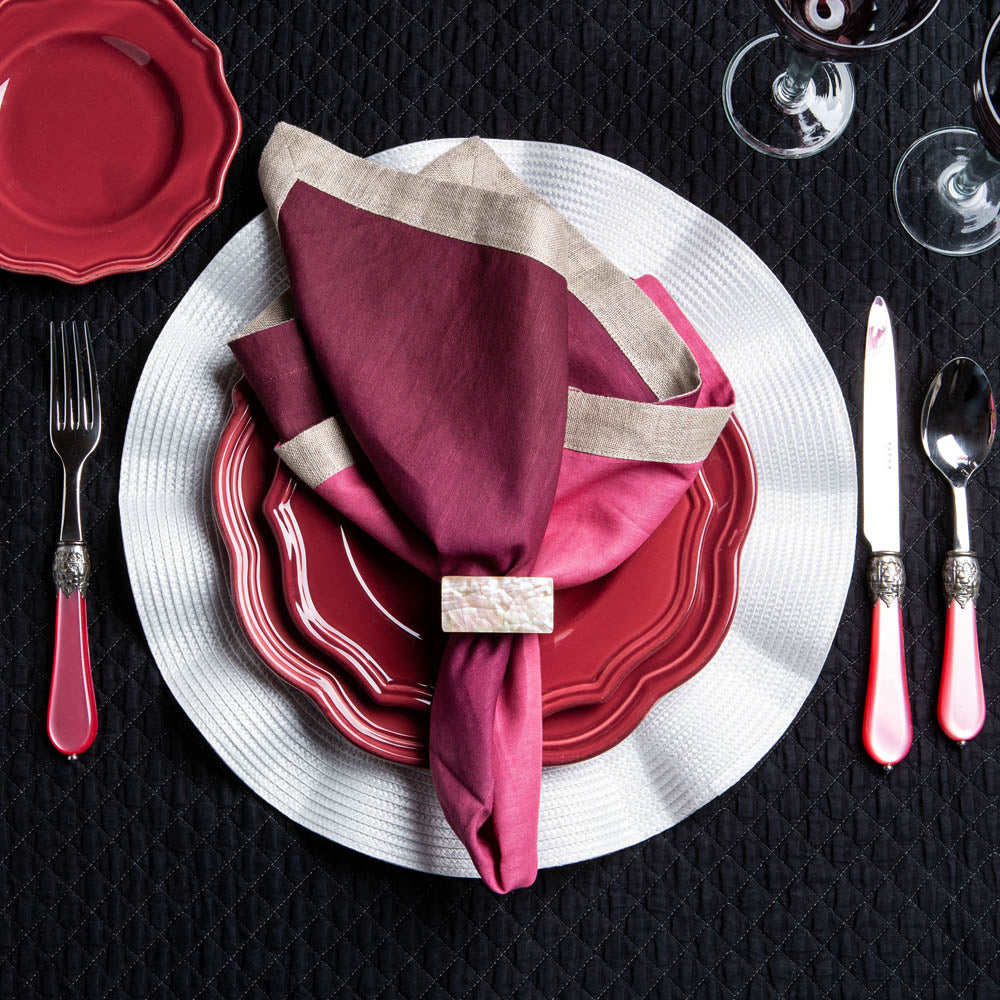 Napkin Ring Cracked Shell Pearl 1.5" Diameter