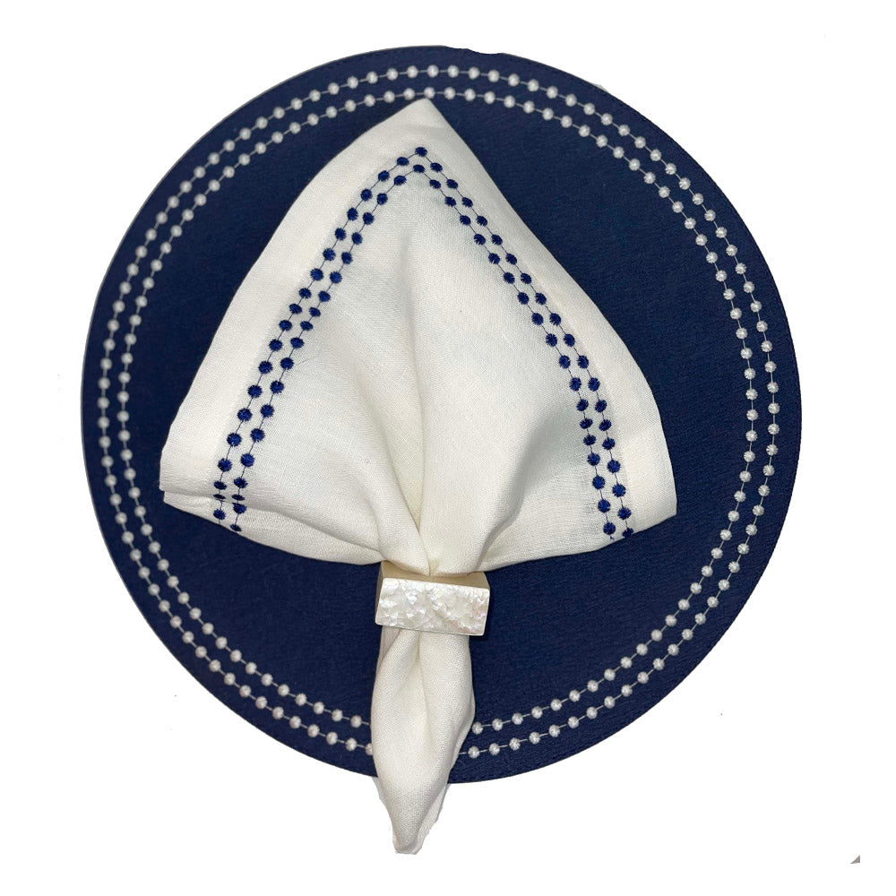 Napkin Ring Cracked Shell Pearl 1.5" Diameter