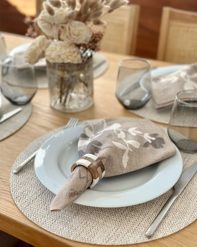 Napkin Ring Patched Wood  1.5" Diameter