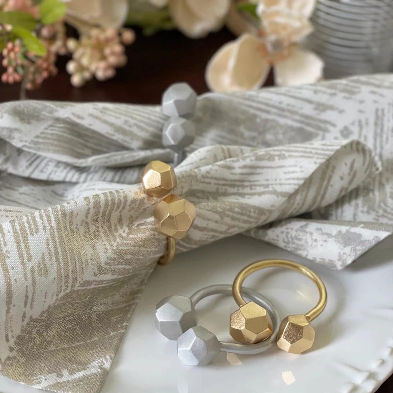Napkin Ring Orbit Gold 15" Diameter