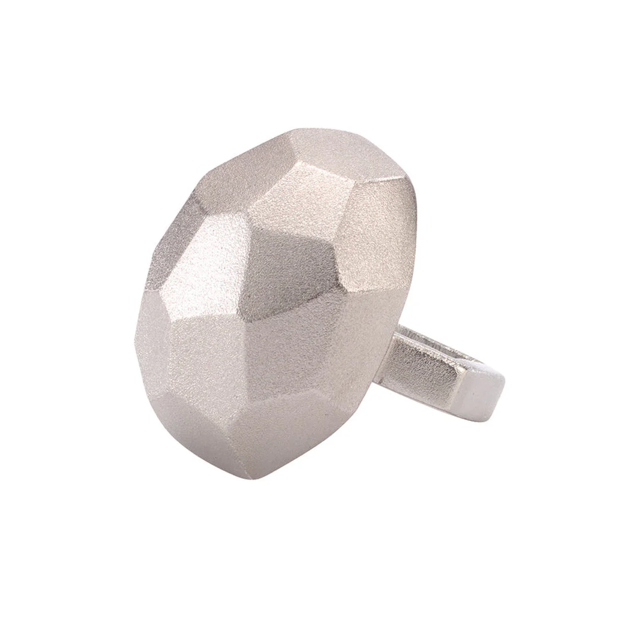Napkin Ring Faceted Stone Silver 15" Diameter