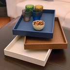 Wicker Navy Rectangle Tray 18x13¨