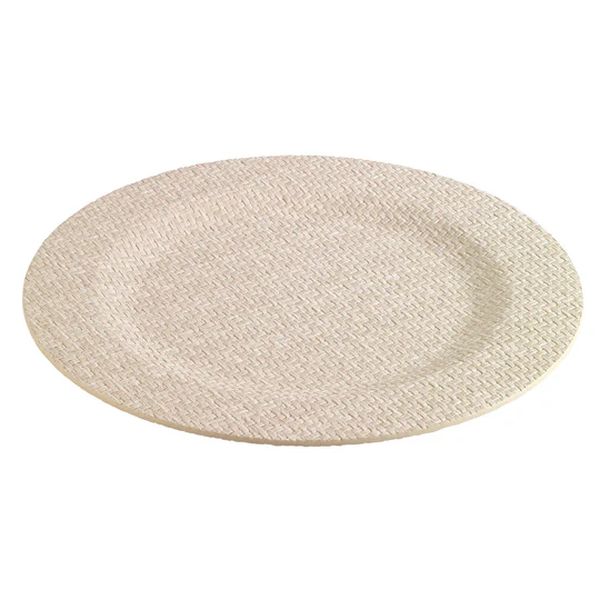 Wicker Cream Charger Plate 13" Diameter