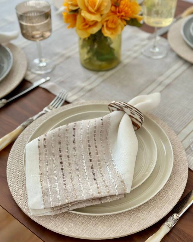 Wicker Cream Charger Plate 13" Diameter