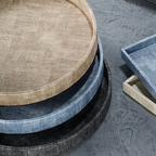 Luster Birch Round Tray 16" Diameter