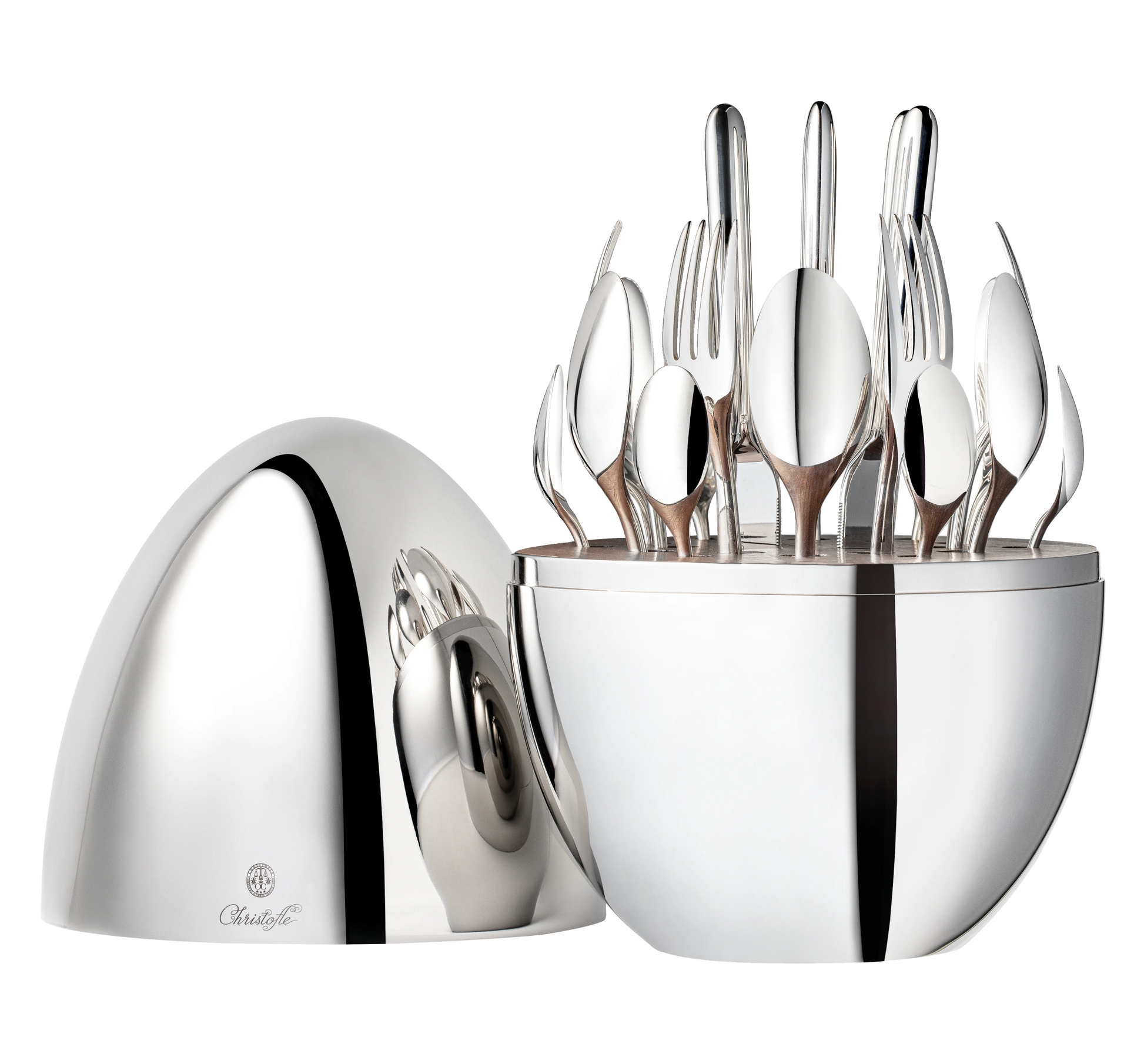 Mood 24-Piece Silver Plated Flatware Set With Chest