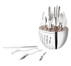 Mood 24-Piece Silver Plated Flatware Set With Chest