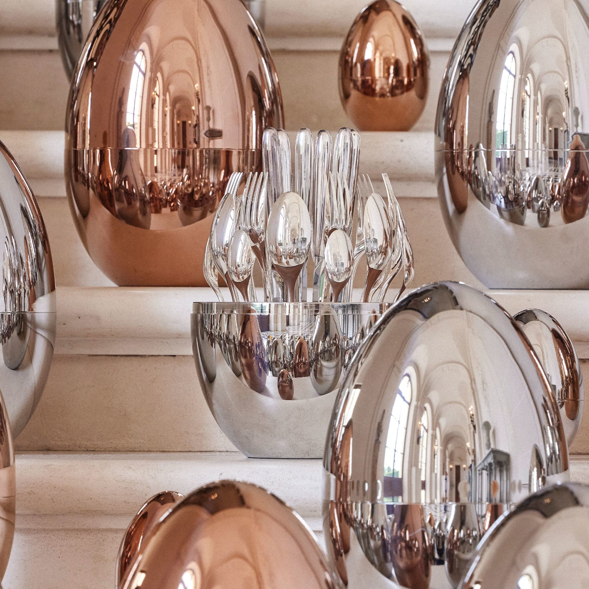 Mood 24-Piece Silver Plated Flatware Set With Chest