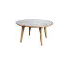 Mesa de Comedor Aspect 144 cm – Teca y Cerámica Multicolor