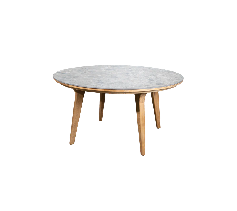 Mesa de Comedor Aspect 144 cm – Teca y Cerámica Multicolor