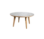 Mesa de Comedor Aspect 144 cm – Teca y Cerámica Multicolor
