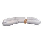 Sofá Modular Mellow para Exterior – Sand con Mesa de Teca