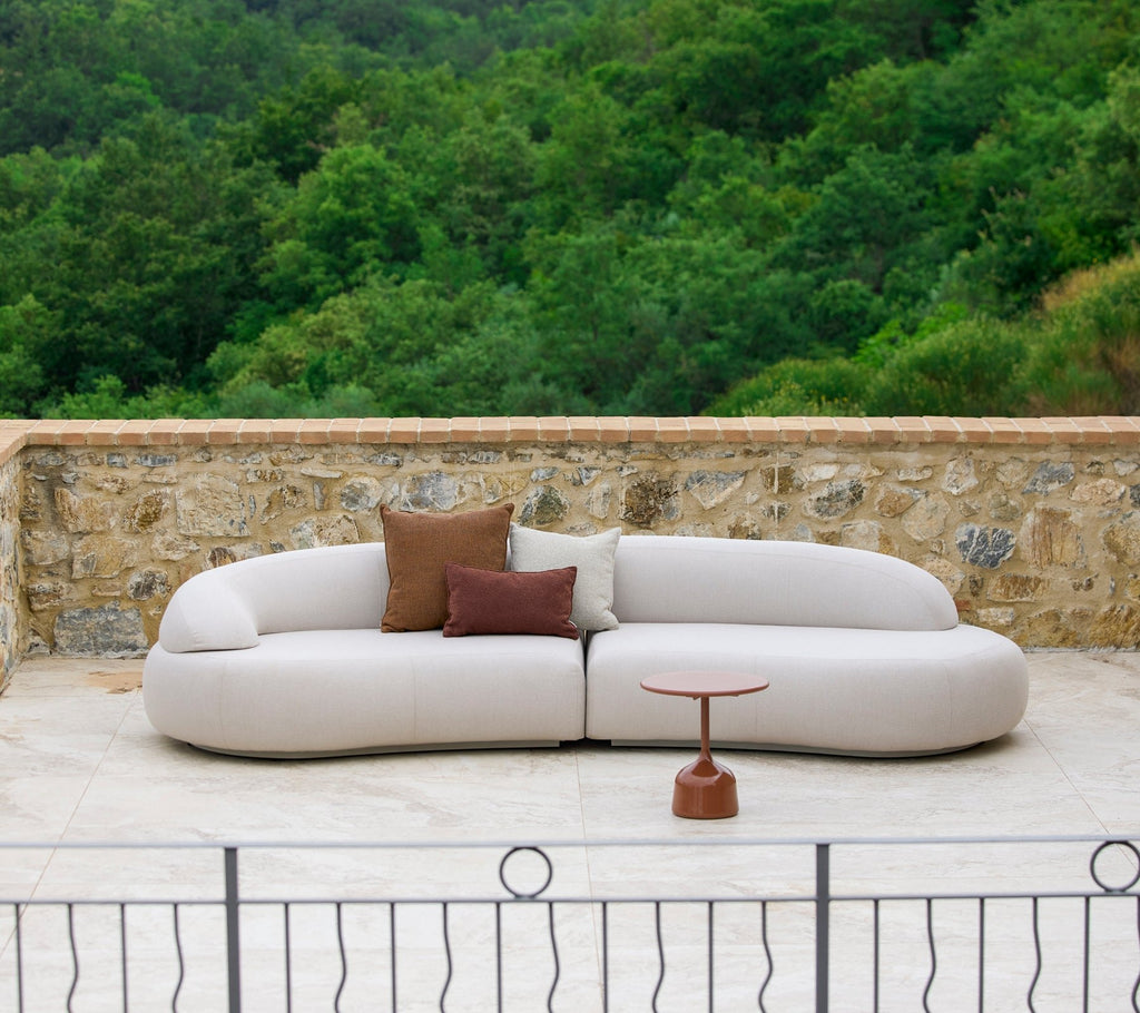 Sofá Modular Mellow para Exterior – Sand con Mesa de Teca