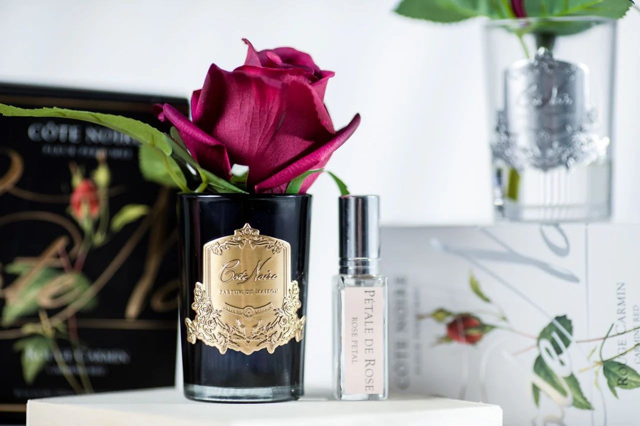 Rose En Gel -  Rouge Carmin Rose Petal  120 Mm