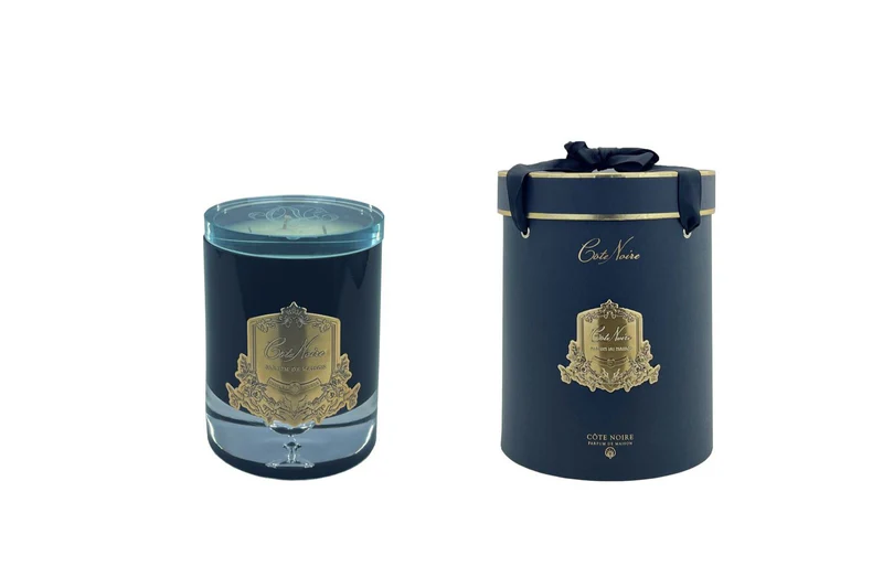 Luxury Candle - Navy Glass  Pink Champagne 2.5 kg