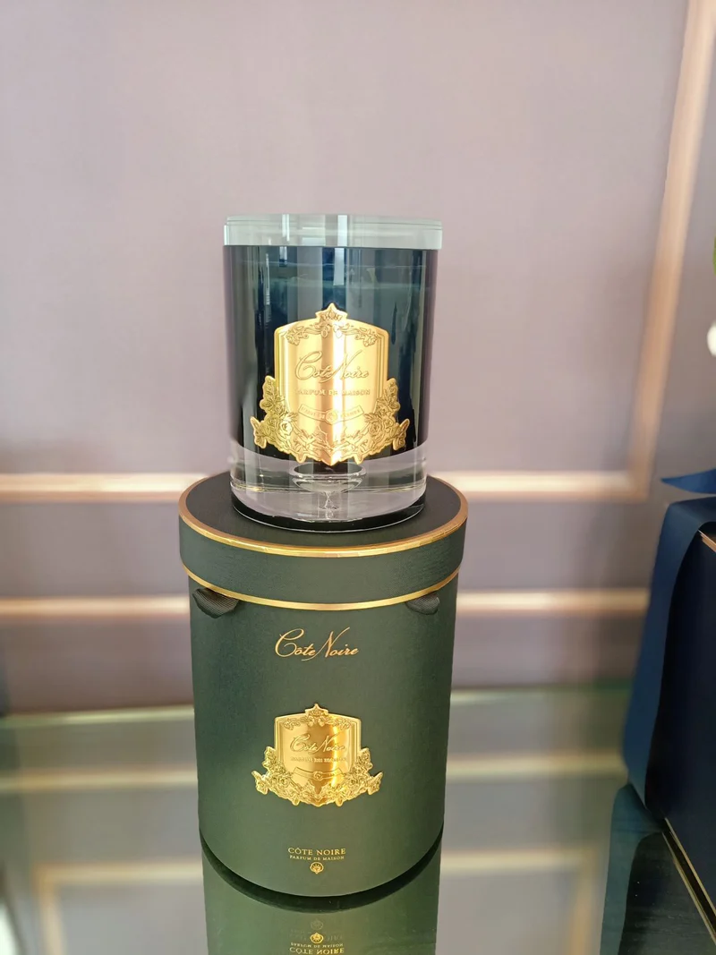 Luxury Candle - Navy Glass  Pink Champagne 2.5 kg