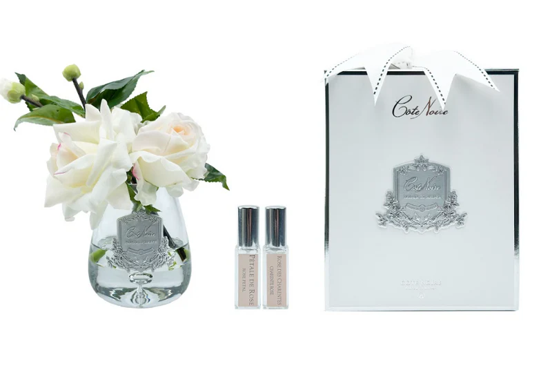 Tea Rose Bouquet - Pink Blush In Clear Glass Charente Rose & Rose Petal 2x5 ml