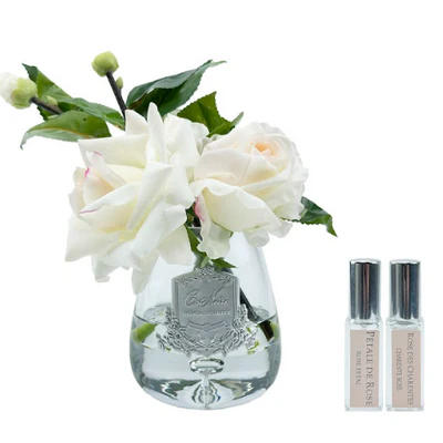 Tea Rose Bouquet - Pink Blush In Clear Glass Charente Rose & Rose Petal 2x5 ml