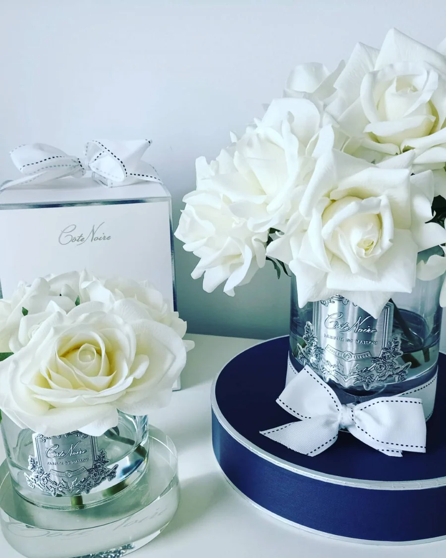 Five Rose - Ivory Clear Glass With Silver Rose Petal & Charente Rose. 2x5 ml