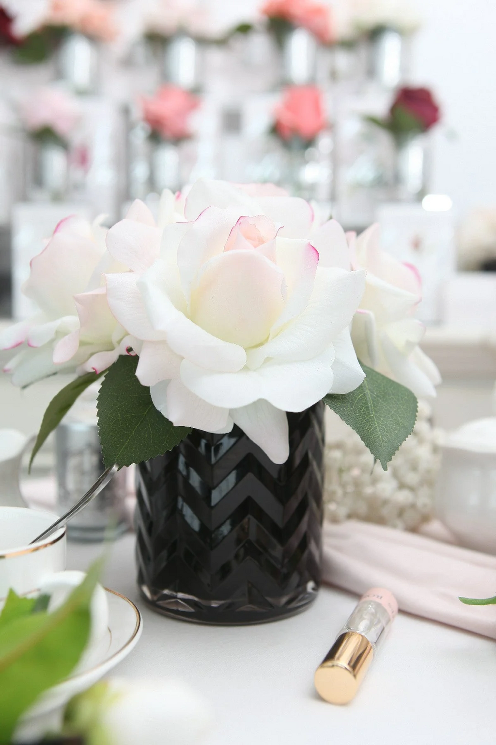 Herringbone Black Glass Blush Roses Queen Of The Night & Pink Peonie 2x10 ml