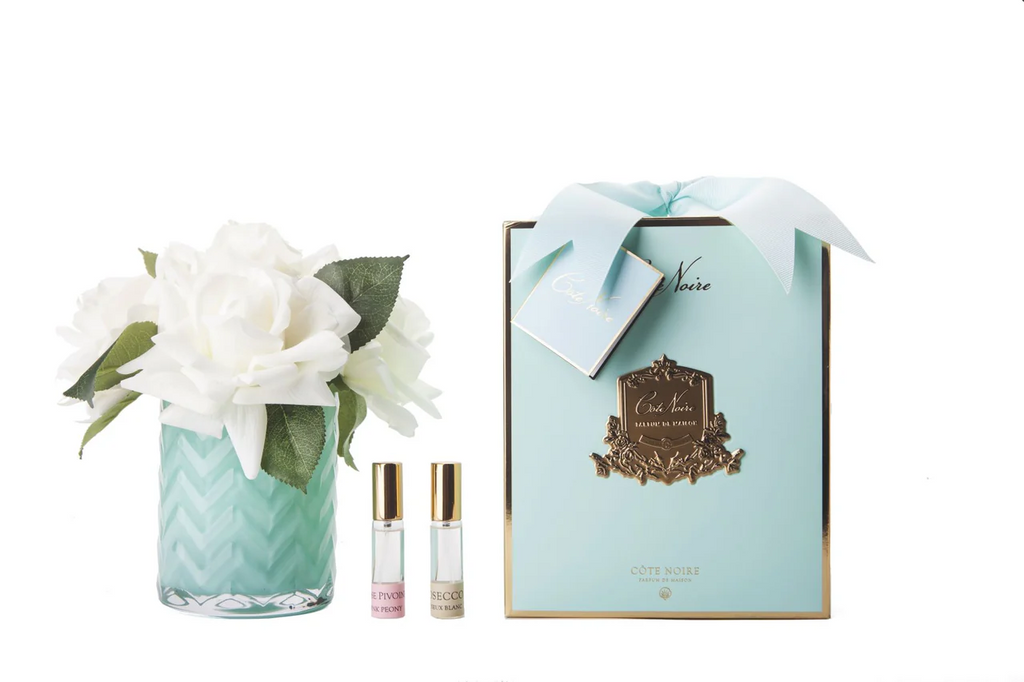 Herringbone Jade Glass White Roses Charente Rose & Pink Peonies 2x10 ml