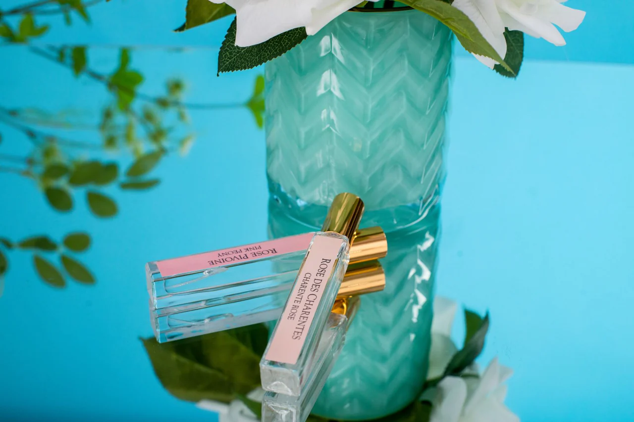 Herringbone Jade Glass White Roses Charente Rose & Pink Peonies 2x10 ml