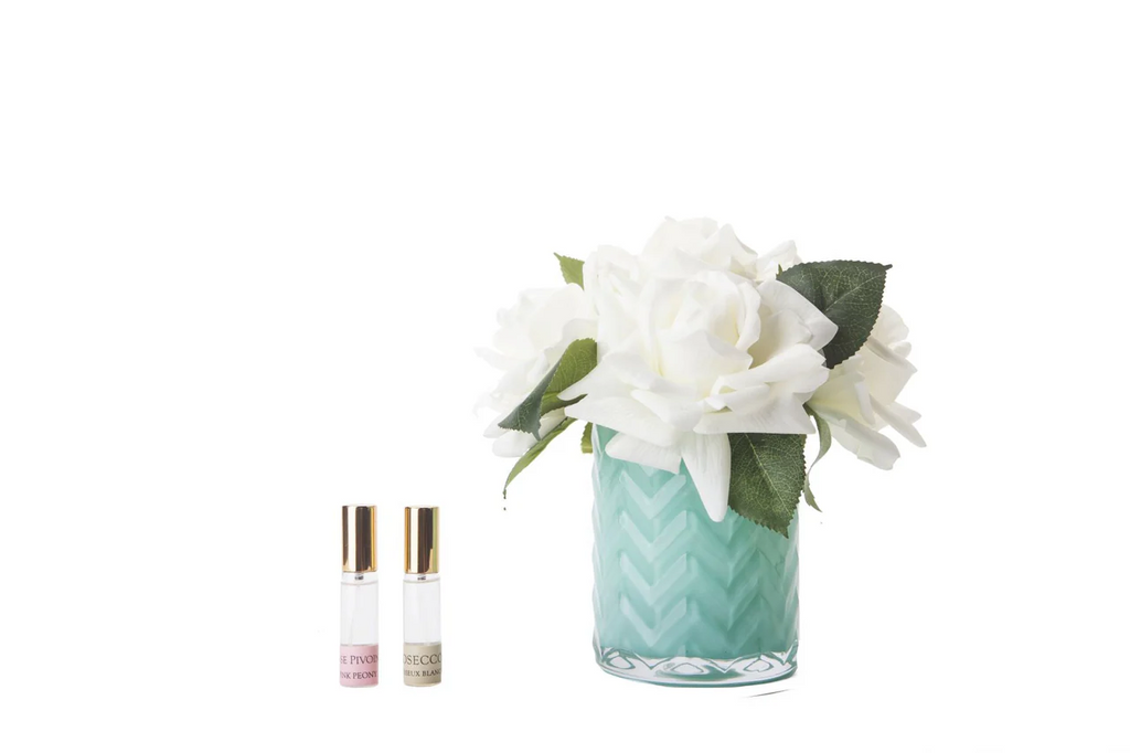 Herringbone Jade Glass White Roses Charente Rose & Pink Peonies 2x10 ml