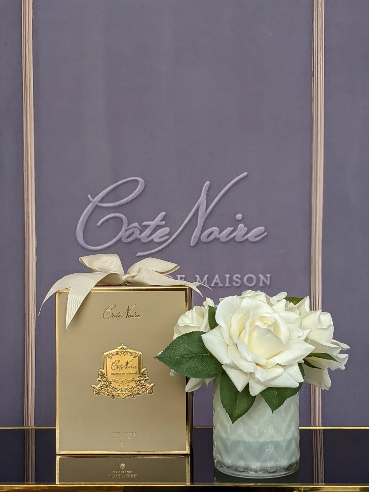 Herringbone Cream Glass Champagne Roses Blonde Vanilla & Pink Peonies 2x10 ml