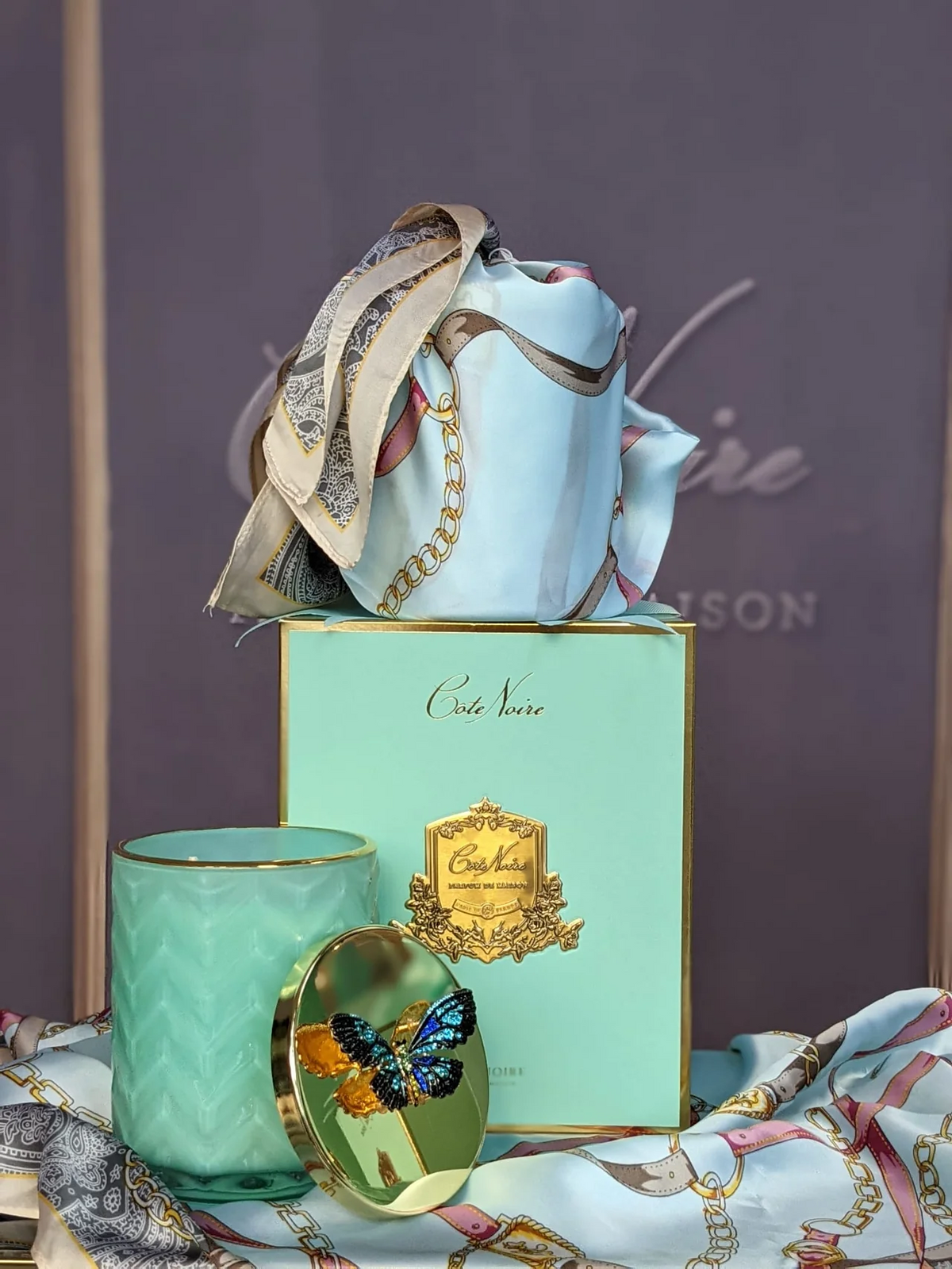 Herringbone Candle Set Persian Lime & Tangerine 600 gr