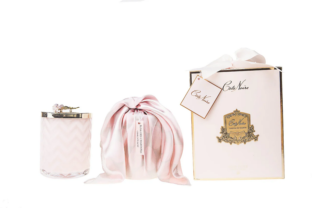 Herringbone Candle Set Charente Rose 600 gr