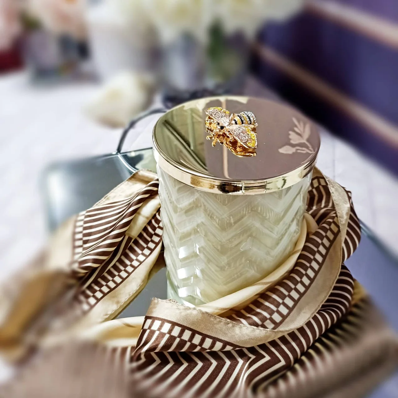 Herringbone Candle Set Blonde Vanilla 600 gr