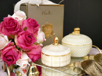 Round Art Deco Candle In Cream Blonde Vanilla 300gr