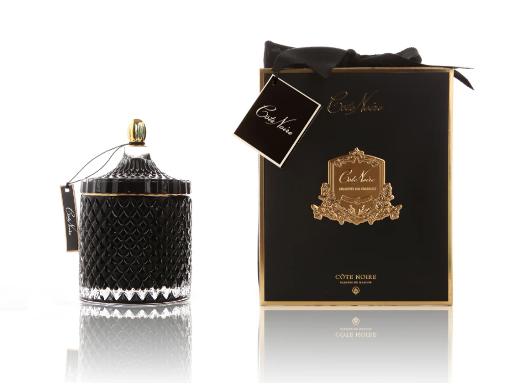 Grand Art Deco Candle In Black Queen Of The Night  600gr