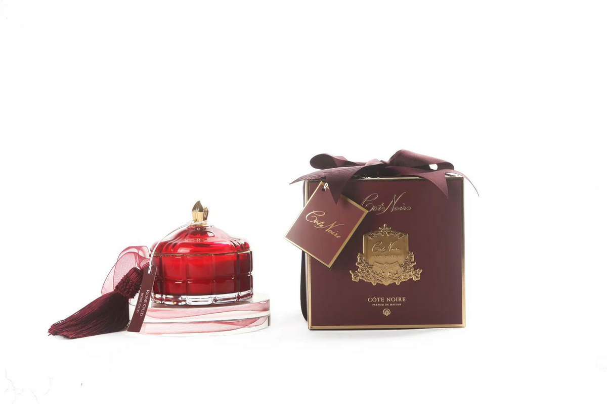 Art Deco Candle In Burgundy - Rose Oud Rose Oud 200gr