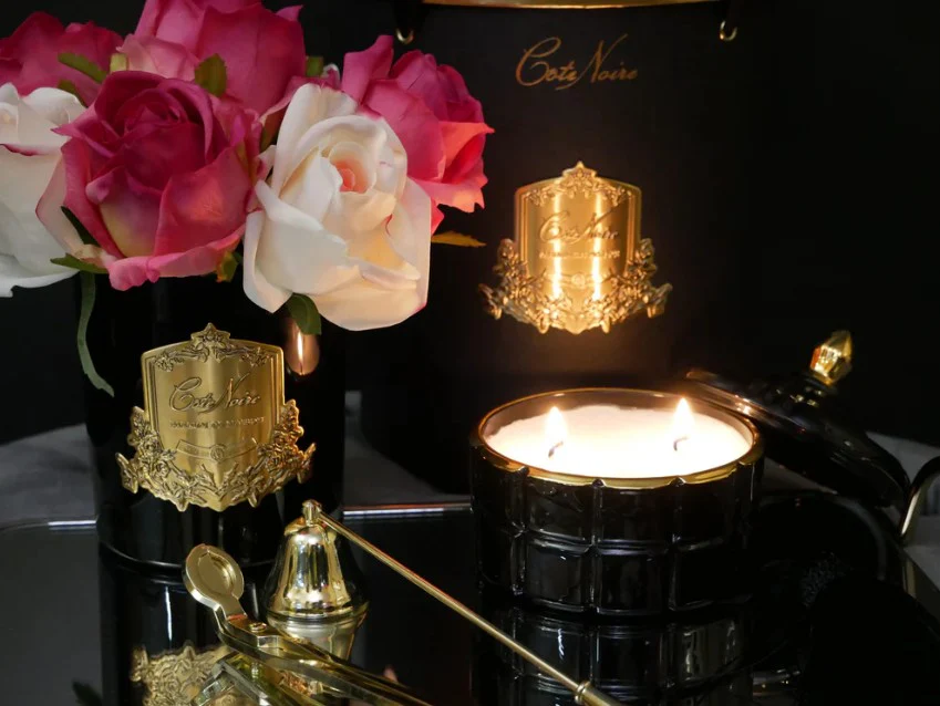 Art Deco Candle In Black Queen Of The Night 200gr