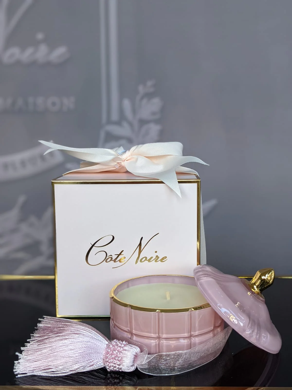 Art Deco Candle In Pink Pink Champagne 200gr