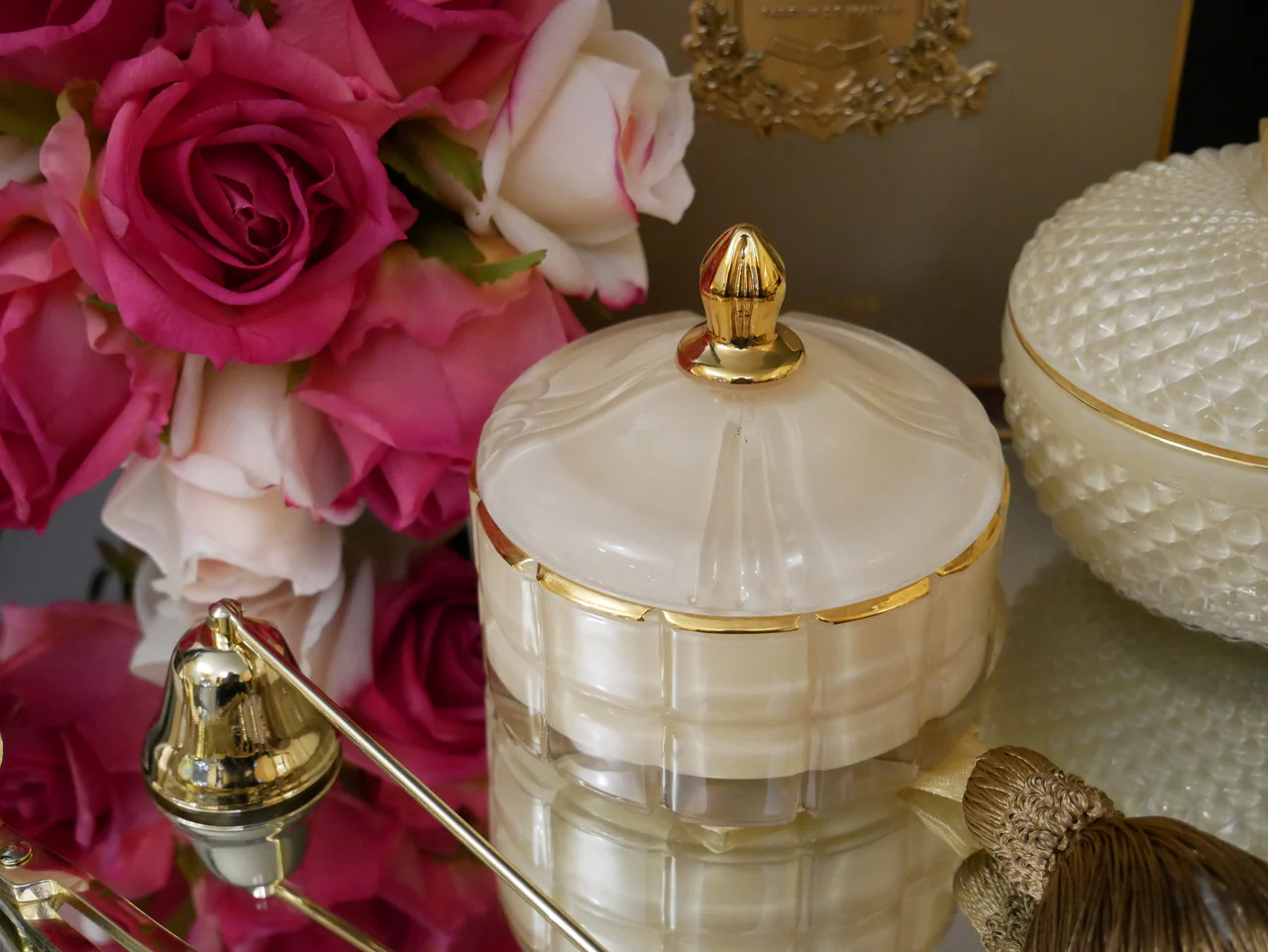 Art Deco Candle In Cream Blonde Vanilla 200gr
