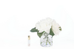 Herringbone Clear Glass - White & Blush Roses Rose Oud & Pink Peonies 2x10 ml
