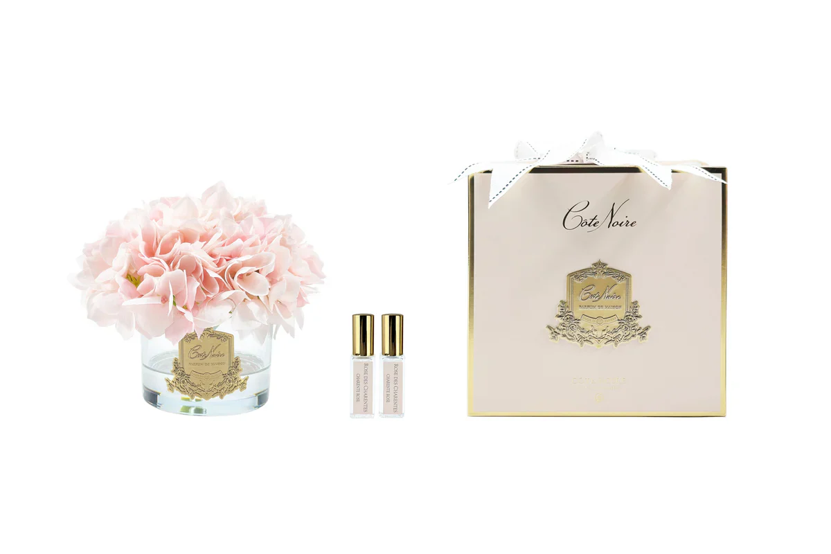 Five Rose Pink Blush - Clear Glass With Gold