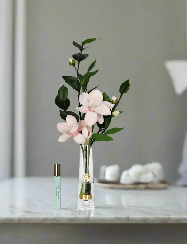 Summer Magnolias - Pink - Gold