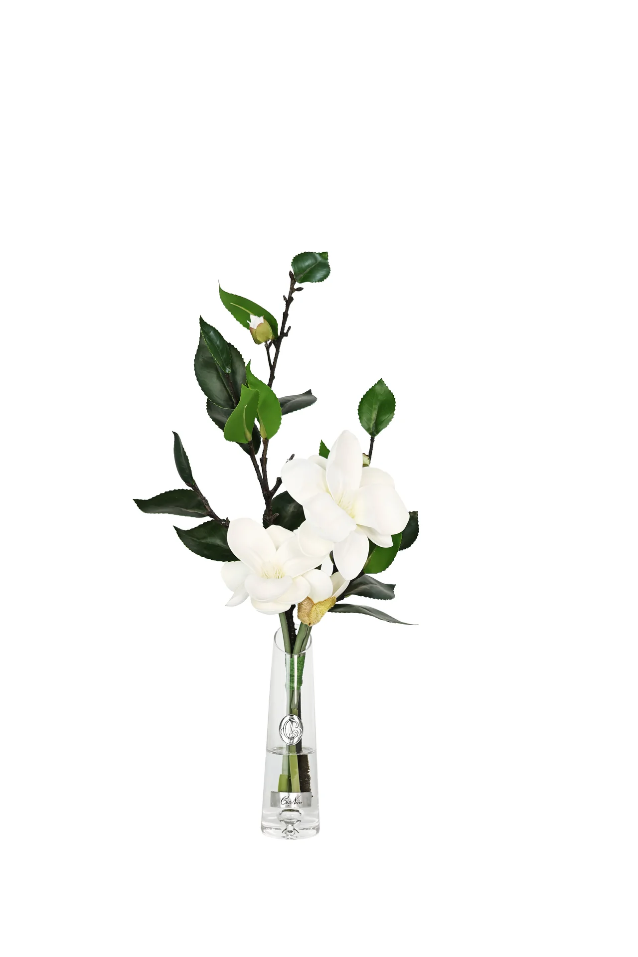 Summer Magnolias - White - Silver