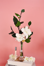 Summer Magnolias - White - Silver