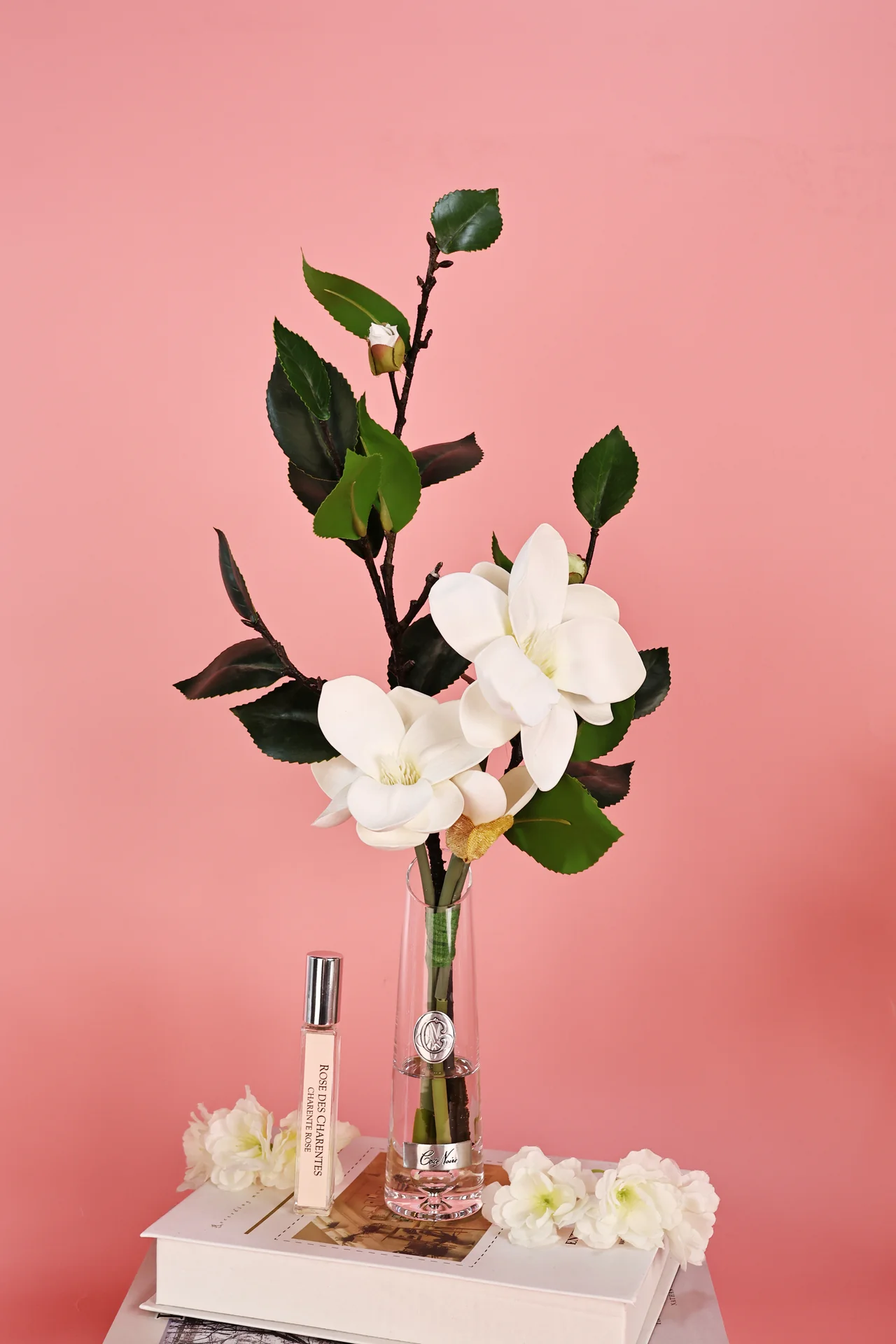 Summer Magnolias - White - Silver