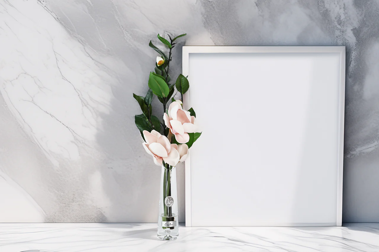 Summer Magnolias - Pink - Silver