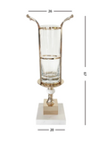 Marble Vase Holder - White & Gold