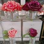 Five Rose Carmine Red - Clear Glass With Silver Rose Petal & Charente Rose 2x5 Ml