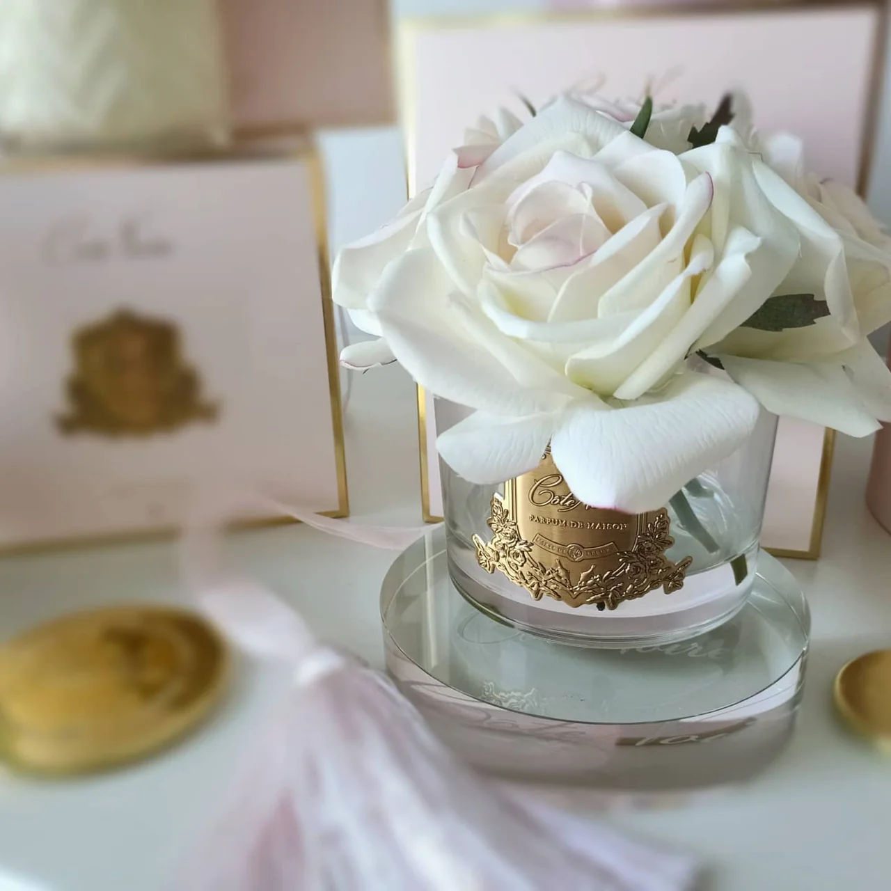 Five Rose Pink Blush  - Clear Glass With Gold Rose Petal & Charente Rose 2x5 Ml