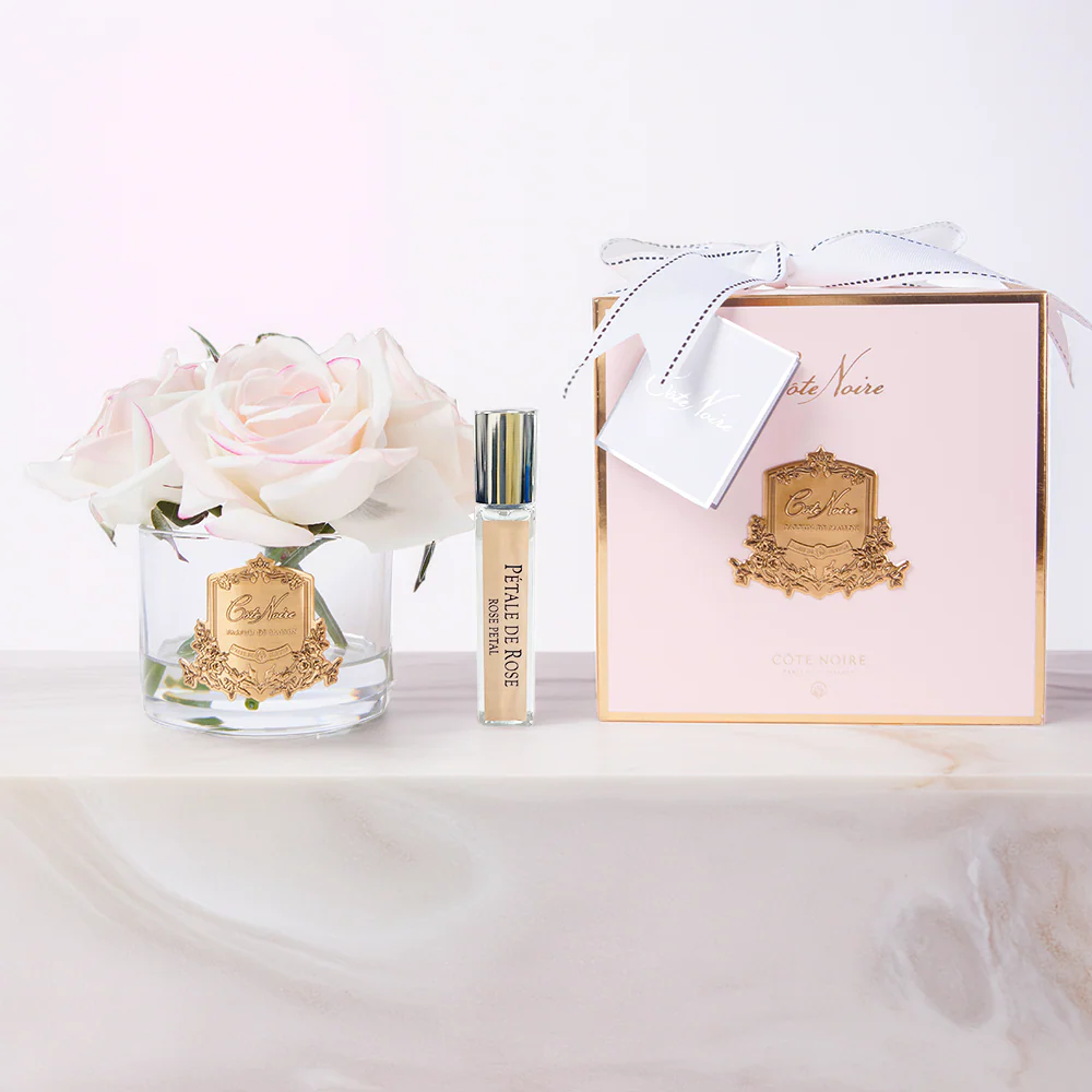 Five Rose Pink Blush  - Clear Glass With Gold Rose Petal & Charente Rose 2x5 Ml