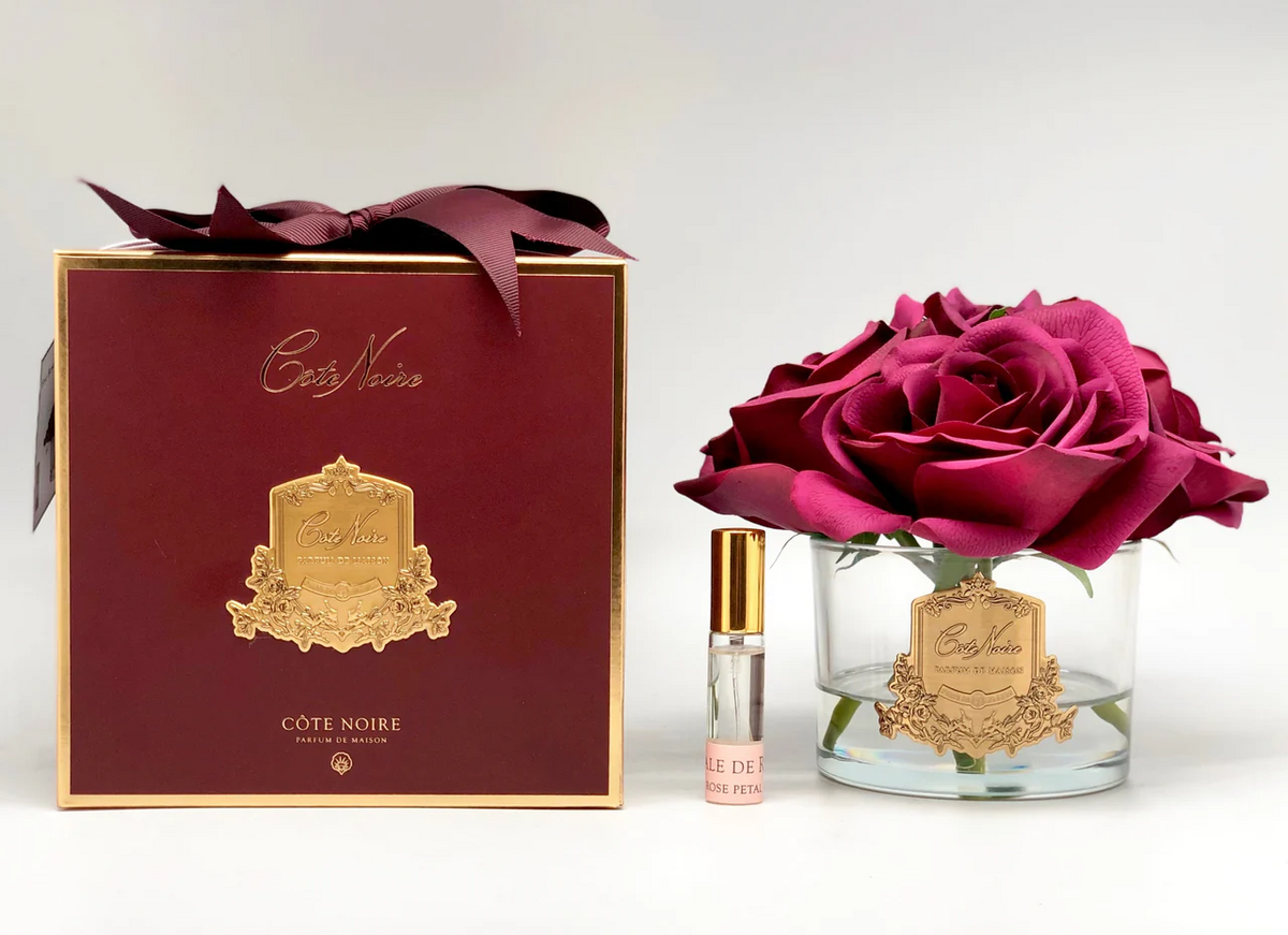 Five Rose Carmine Red - Clear Glass With Gold Rose Petal & Rose Oud. 2x5 Ml
