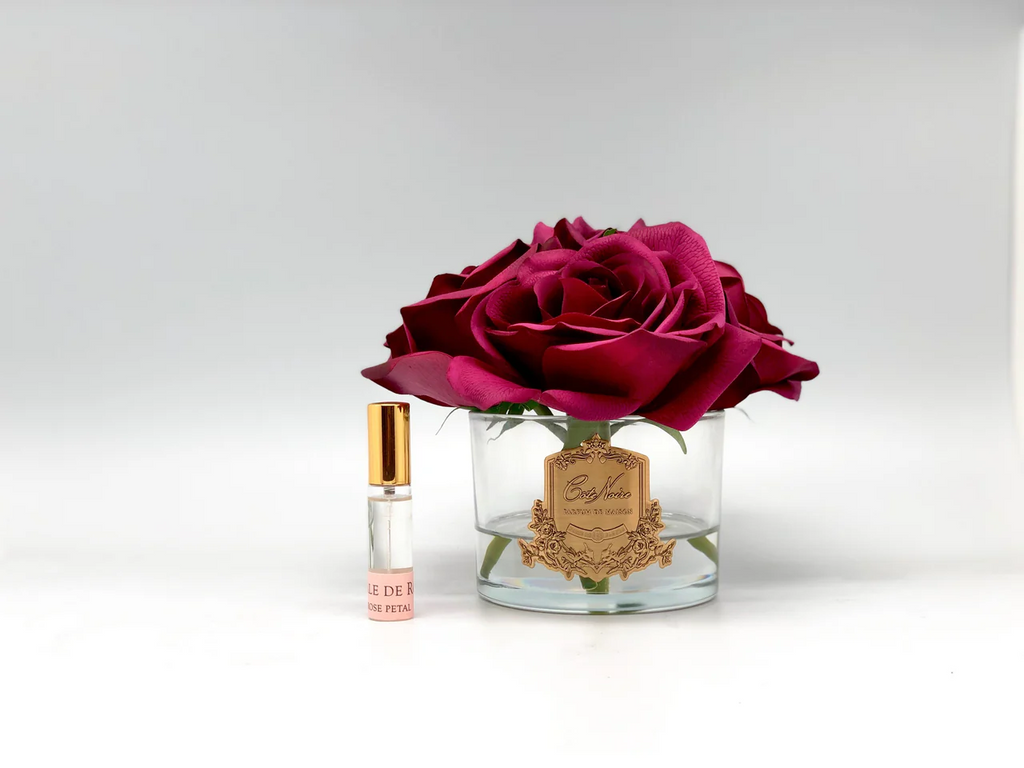 Five Rose Carmine Red - Clear Glass With Gold Rose Petal & Rose Oud. 2x5 Ml